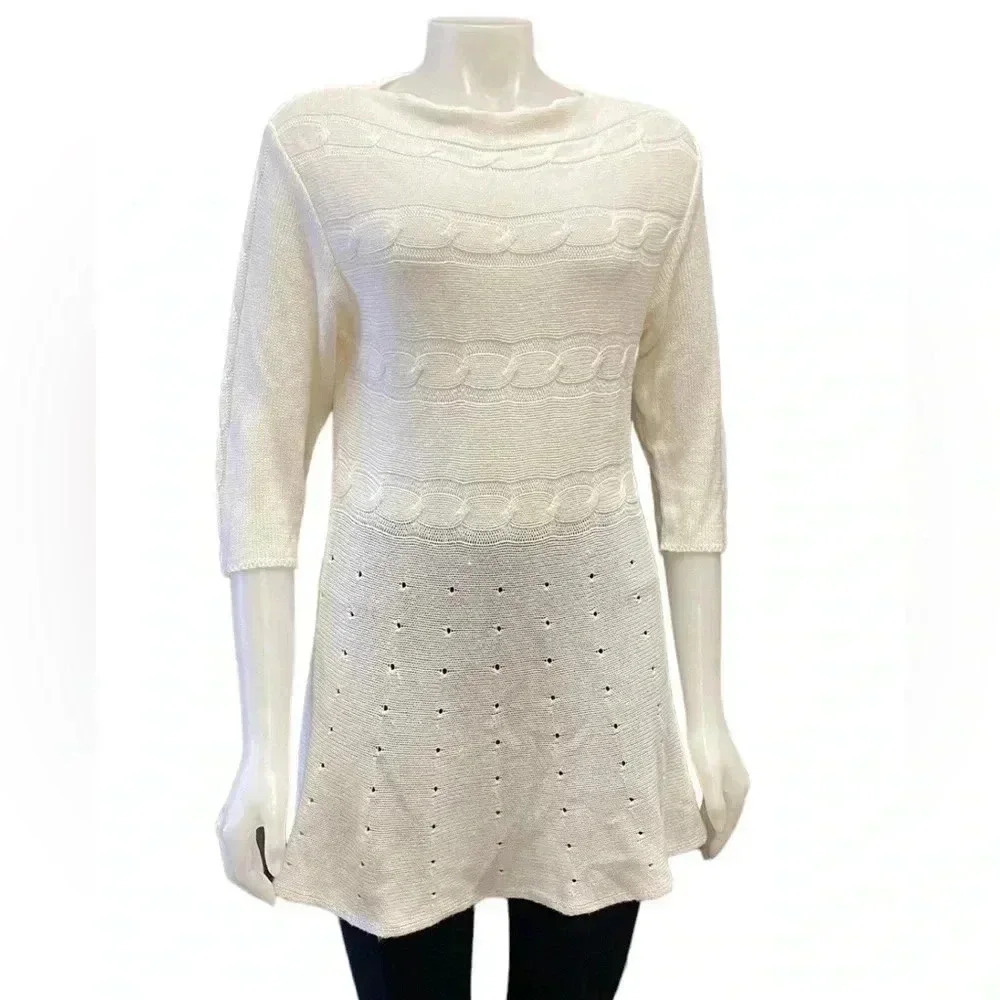 Putorti Knit Sweater Dress Off White  Size XL